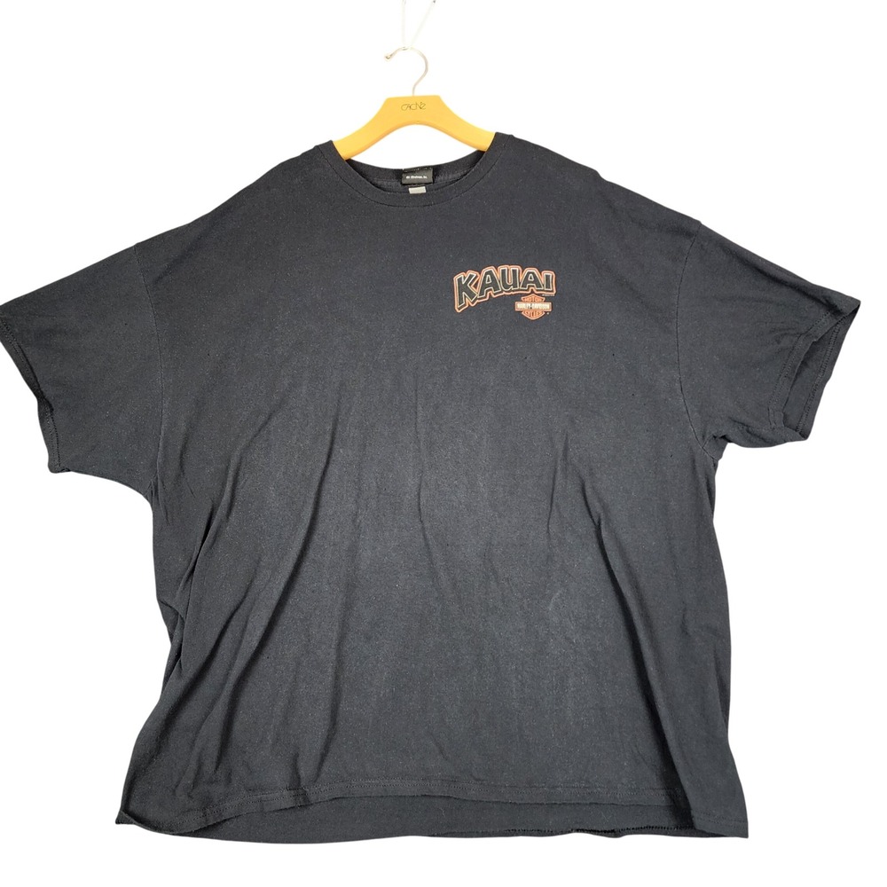Harley Davidson Kauai Hawaii Graphic T Shirt Men's Black Rooster Tour Tee